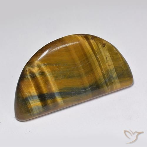 Œil de tigre Brun moyen-léger naturelle Fantaisie, 25.48 ct, Opaque