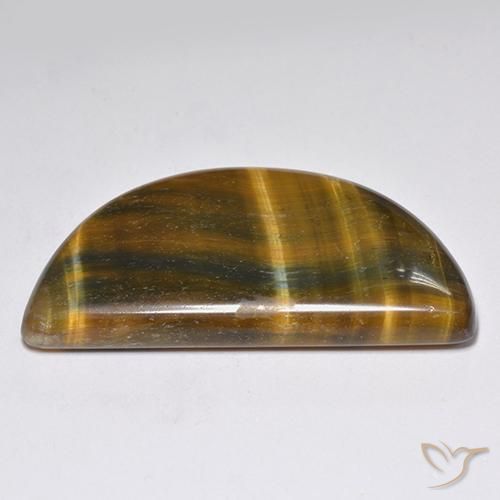 Œil de tigre Brun moyen-léger naturelle Fantaisie, 25.48 ct, Opaque
