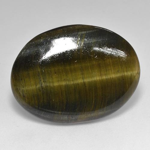 Tiger's eye multicolore naturelle coupe ovale, 18,01 ct, opaque