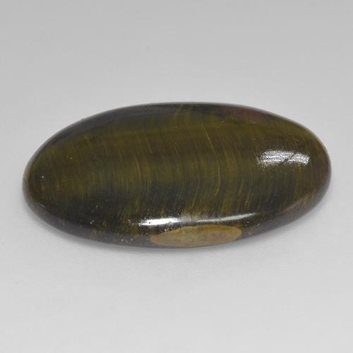 Tiger's eye multicolore naturelle coupe ovale, 18,01 ct, opaque