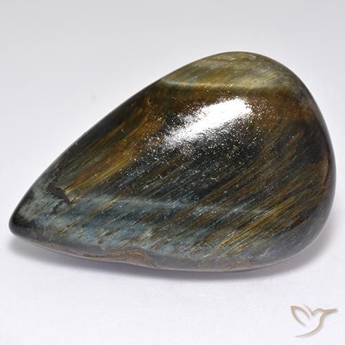 Œil de tigre Or Brun naturelle En forme de poire, 30.81 ct, Opaque