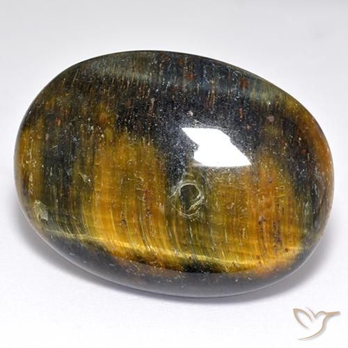 Oeil de Tigre Or Brun naturelle ovale, 47.47 ct, Opaque