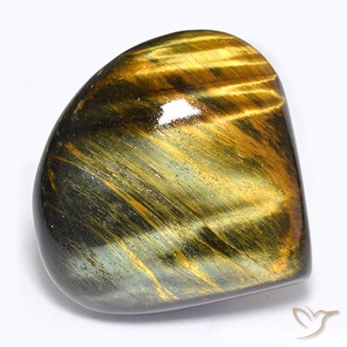 Oeil de Tigre Or Brun naturelle En forme de poire, 45.55 ct, Opaque
