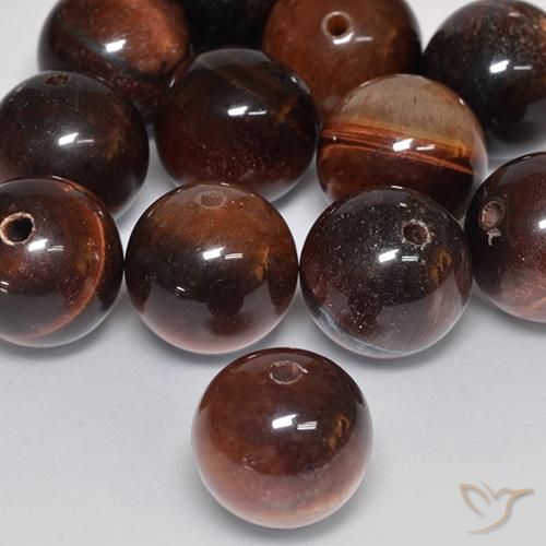 12.26ct Naturel Brun moyen Oeil de Tigre, Sphère / Boule, Opaque