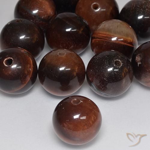Œil de tigre Brun moyen naturelle Sphère / Boule, 12.26 ct, Opaque
