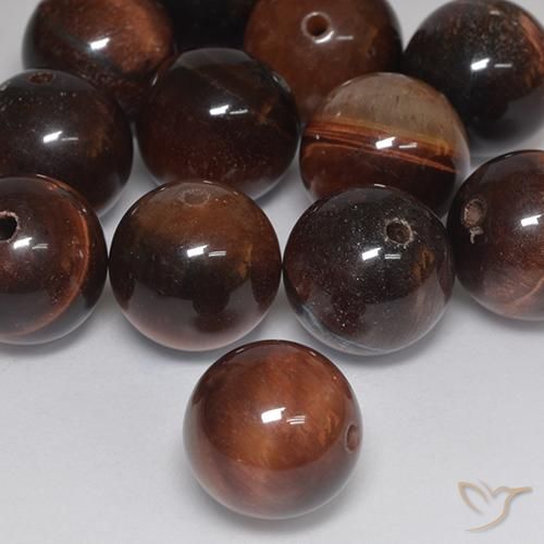 Œil de tigre Brun moyen naturelle Sphère / Boule, 12.26 ct, Opaque