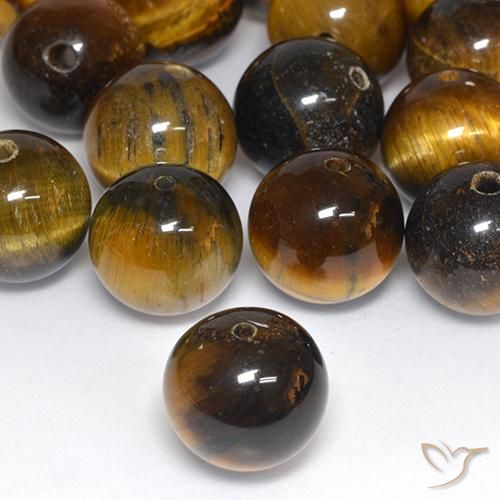 Œil de tigre Brun moyen naturelle Sphère / Boule, 12.53 ct, Opaque