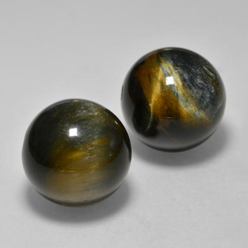 Achetez naturel 24,57ct marron tiger's eye gems, sphère / boule, en provenance inde chez gemselect. en stock, livraison internationale!