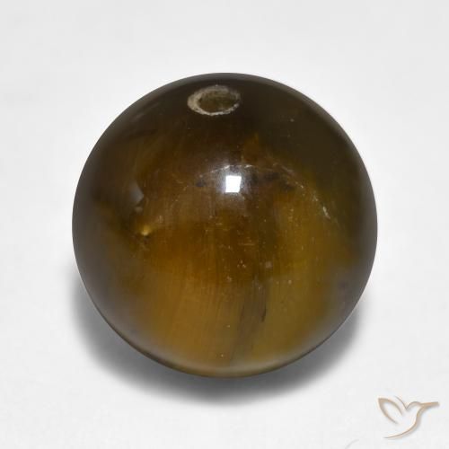 11.58ct Naturel Brun moyen Oeil de Tigre, Sphère / Boule, Opaque
