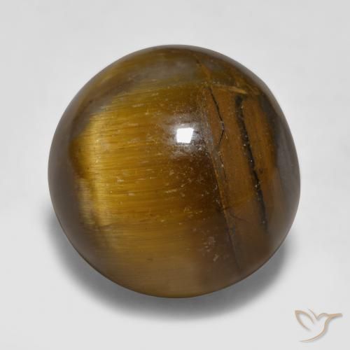 Tiger's eye marron naturelle sphère / boule, 11,89 ct, opaque