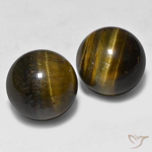 Shop natural 24.43ct Brun doré Œil de tigre gems, Sphère / Boule, from Inde at GemSelect. In stock, global shipping!
