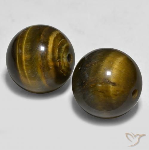 Shop natural 24.43ct Brun doré Œil de tigre gems, Sphère / Boule, from Inde at GemSelect. In stock, global shipping!