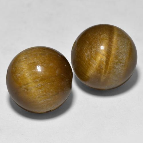 Achetez naturel 24,29ct marron tiger's eye gems, sphère / boule, en provenance inde chez gemselect. en stock, livraison internationale!
