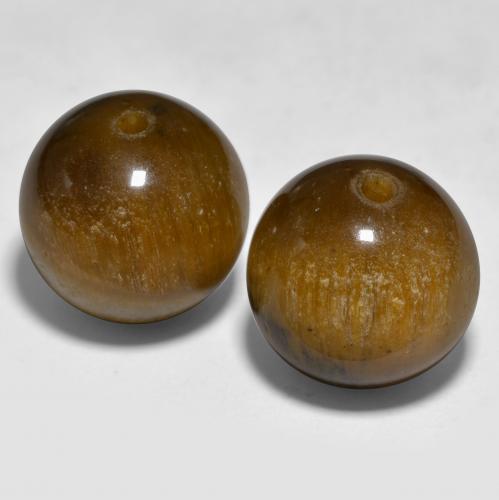 Achetez naturel 24,29ct marron tiger's eye gems, sphère / boule, en provenance inde chez gemselect. en stock, livraison internationale!
