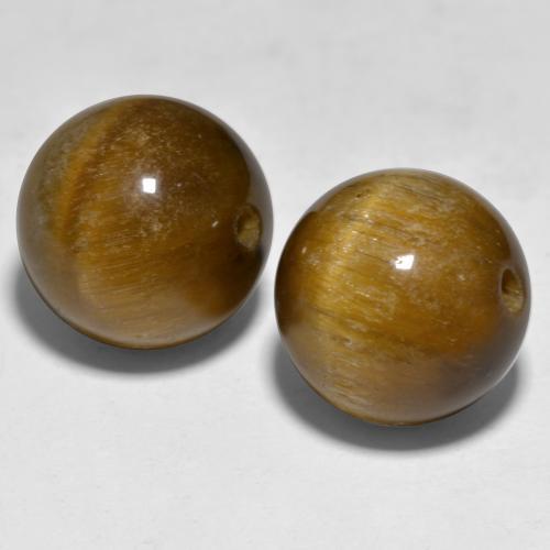 Achetez naturel 24,29ct marron tiger's eye gems, sphère / boule, en provenance inde chez gemselect. en stock, livraison internationale!