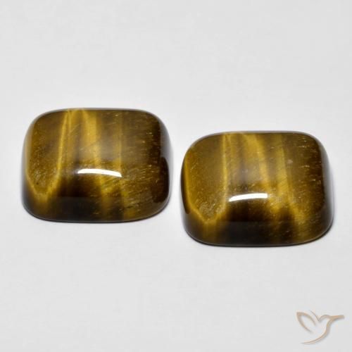 Shop natural 17.05ct Medium Dark-Brown Œil de tigre gems, Coussin, from Thaïlande at GemSelect. In stock, global shipping!