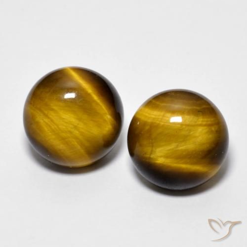 7.78ctw Naturel Brun doré Œil de tigre, Tour, Opaque