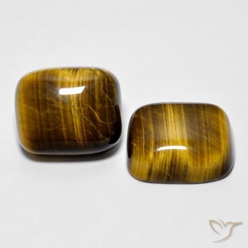 Achetez naturel 18,15ct marron tiger's eye gems, coupe coussin, en provenance thaïlande chez gemselect. en stock, livraison internationale!