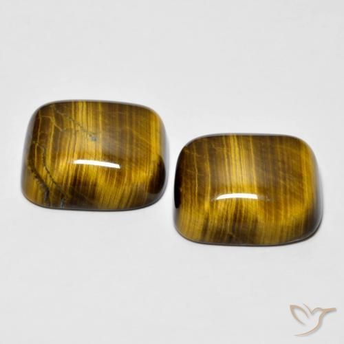 Achetez naturel 18,15ct marron tiger's eye gems, coupe coussin, en provenance thaïlande chez gemselect. en stock, livraison internationale!