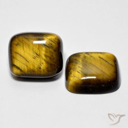 Shop natural 16.60ct Marron chaud Œil de tigre gems, Coussin, from Thaïlande at GemSelect. In stock, global shipping!