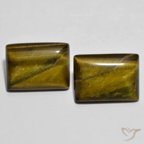 24.23ctw Naturel Marron chaud Oeil de Tigre, Baquette, Opaque