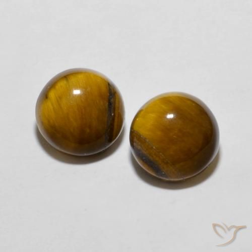 3.99ctw Naturel Marron jaunâtre Œil de tigre, Tour, Opaque
