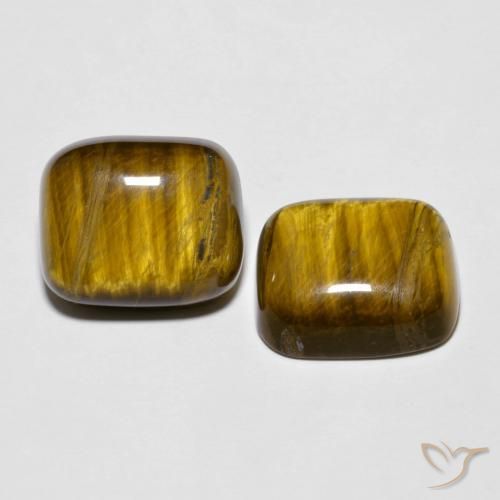 Shop natural 18.45ct Marron chaud Œil de tigre gems, Coussin, from Thaïlande at GemSelect. In stock, global shipping!
