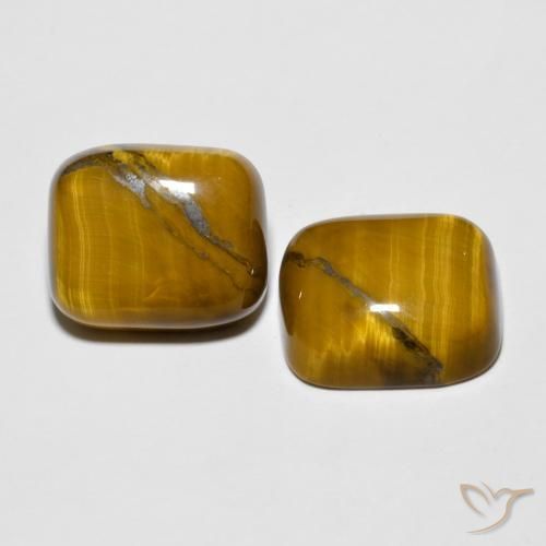 Shop natural 17.17ct Marron chaud Œil de tigre gems, Coussin, from Thaïlande at GemSelect. In stock, global shipping!