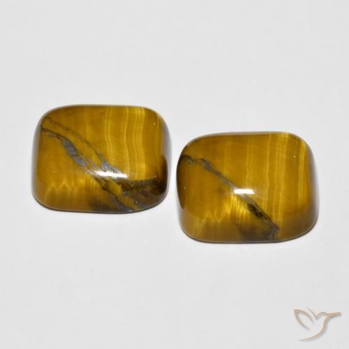 Shop natural 17.17ct Marron chaud Œil de tigre gems, Coussin, from Thaïlande at GemSelect. In stock, global shipping!