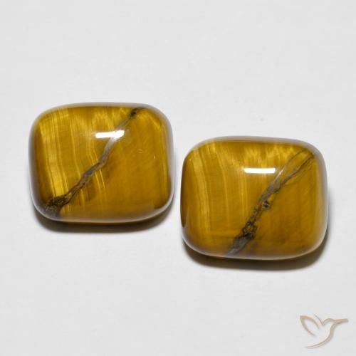Shop natural 17.91ct Marron chaud Œil de tigre gems, Coussin, from Thaïlande at GemSelect. In stock, global shipping!