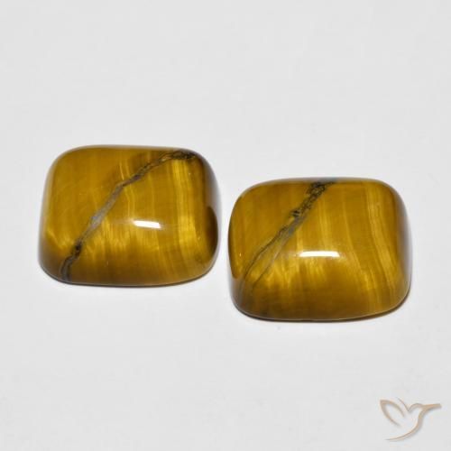 Shop natural 17.91ct Marron chaud Œil de tigre gems, Coussin, from Thaïlande at GemSelect. In stock, global shipping!