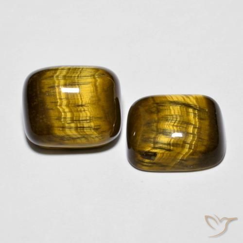 Shop natural 17.61ct Brun doré Œil de tigre gems, Coussin, from Thaïlande at GemSelect. In stock, global shipping!