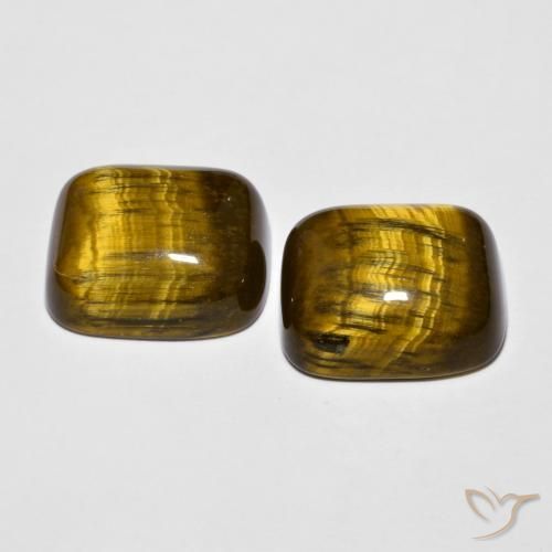 Shop natural 17.61ct Brun doré Œil de tigre gems, Coussin, from Thaïlande at GemSelect. In stock, global shipping!