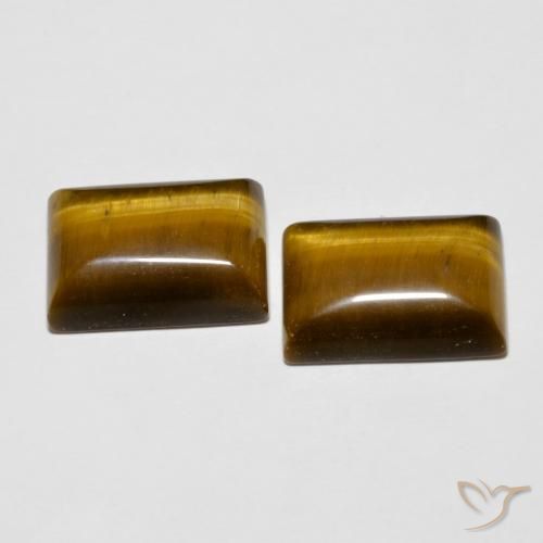 Achetez naturel 13.78ct Marron jaunâtre Oeil de Tigre gems, Baquette, En provenance Thaïlande chez GemSelect. En stock, livraison internationale!