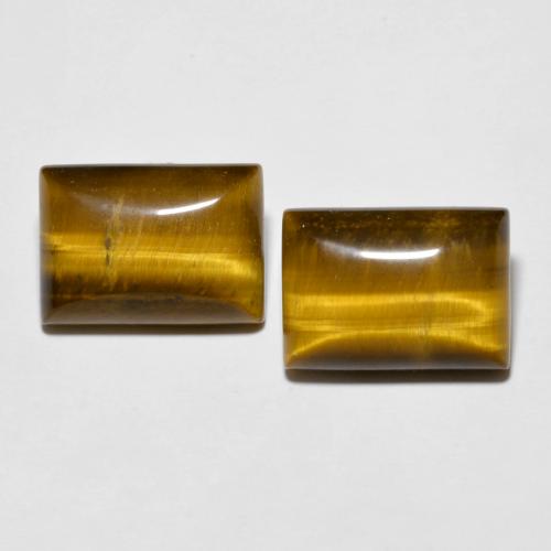 14.93ctw Naturel Brun doré Oeil de Tigre, Baquette, Opaque
