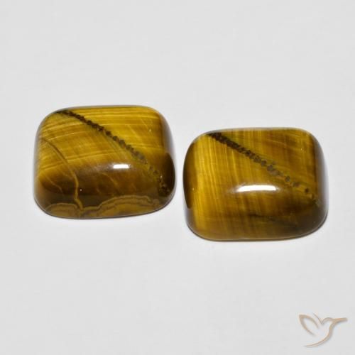 Shop natural 18.10ct Marron jaunâtre Œil de tigre gems, Coussin, from Thaïlande at GemSelect. In stock, global shipping!
