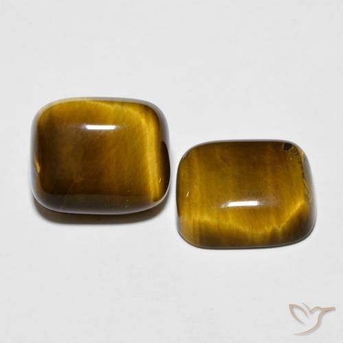 Shop natural 17.71ct Brun moyen Œil de tigre gems, Coussin, from Thaïlande at GemSelect. In stock, global shipping!