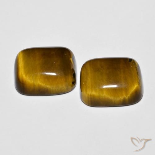 Shop natural 17.71ct Brun moyen Œil de tigre gems, Coussin, from Thaïlande at GemSelect. In stock, global shipping!