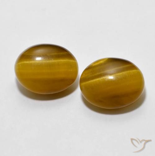 6.08ctw Naturel Marron chaud Œil de tigre, ovale, Opaque