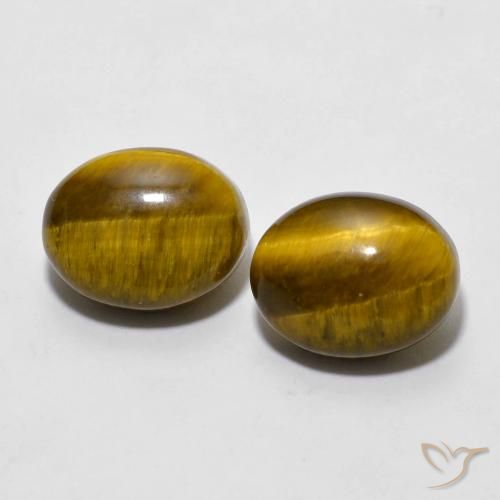6.04ctw Naturel Marron chaud Œil de tigre, ovale, Opaque