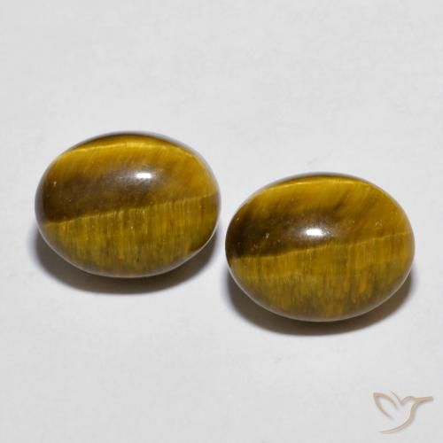 6.06ctw Naturel Marron chaud Œil de tigre, ovale, Opaque