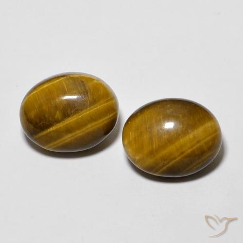 6.01ctw Naturel Brun doré Œil de tigre, ovale, Opaque