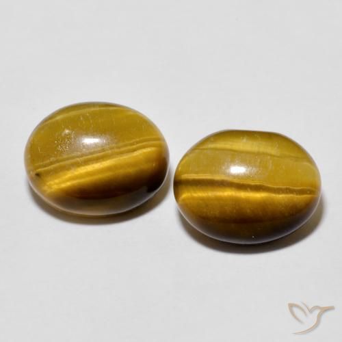 5.60ctw Naturel Marron clair Œil de tigre, ovale, Opaque
