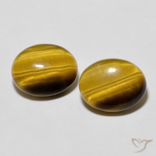 5.72ctw Naturel Brun doré Œil de tigre, ovale, Opaque