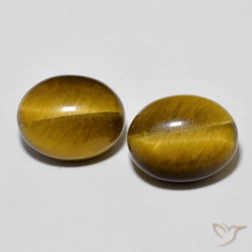 6.22ctw Naturel Brun doré Œil de tigre, ovale, Opaque