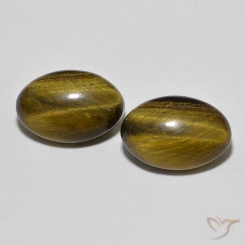 8.31ctw Naturel Marron chaud Oeil de Tigre, ovale, Opaque
