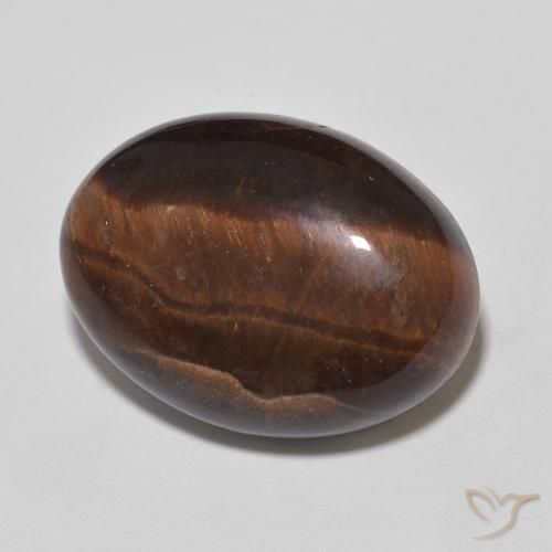 Œil de tigre Brun caryer naturelle ovale, 10.70 ct, Opaque