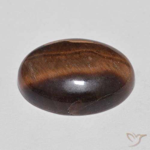 Œil de tigre Brun caryer naturelle ovale, 10.70 ct, Opaque