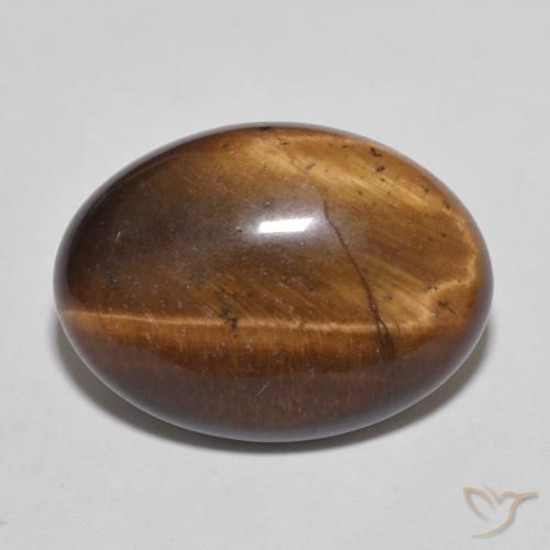 9.50ct Naturel Caramel brun Œil de tigre, ovale, Opaque