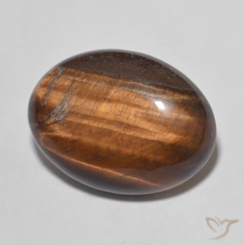 Œil de tigre Brun cannelle profond naturelle ovale, 10.26 ct, Opaque